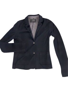 Marc O'Polo Stretch Black Wool Blend Knit Blazer Jacket Women's Size 36 XXS